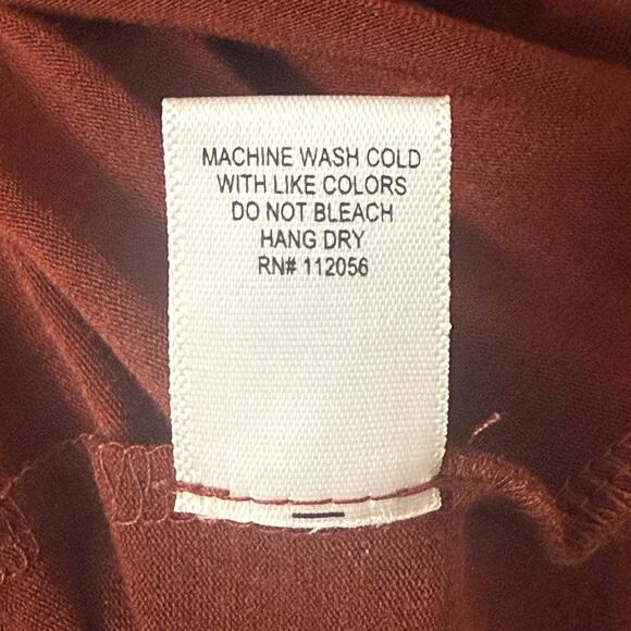 NWOT Zenana Outfitters Burgundy Brick Red Drawstring Maxi Skirt Size 1X - Picture 10 of 12